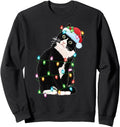 Handcrafted Black Cat Lights Sweatshirt - Fun Novelty Design for Adults - T-Shirt, Sweatshirt, Hoodie