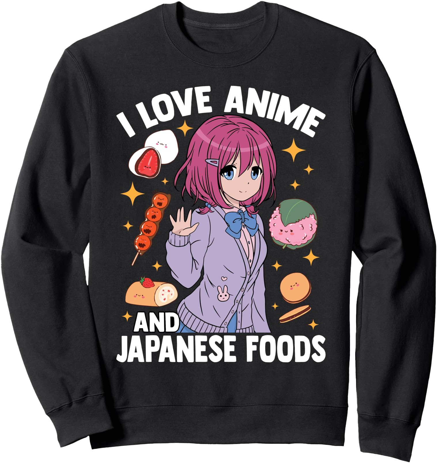 Authentic Kawaii Otaku I Love Anime And Hoodie - Aesthetic Graphic Unisex - T-Shirt, Sweatshirt, Hoodie