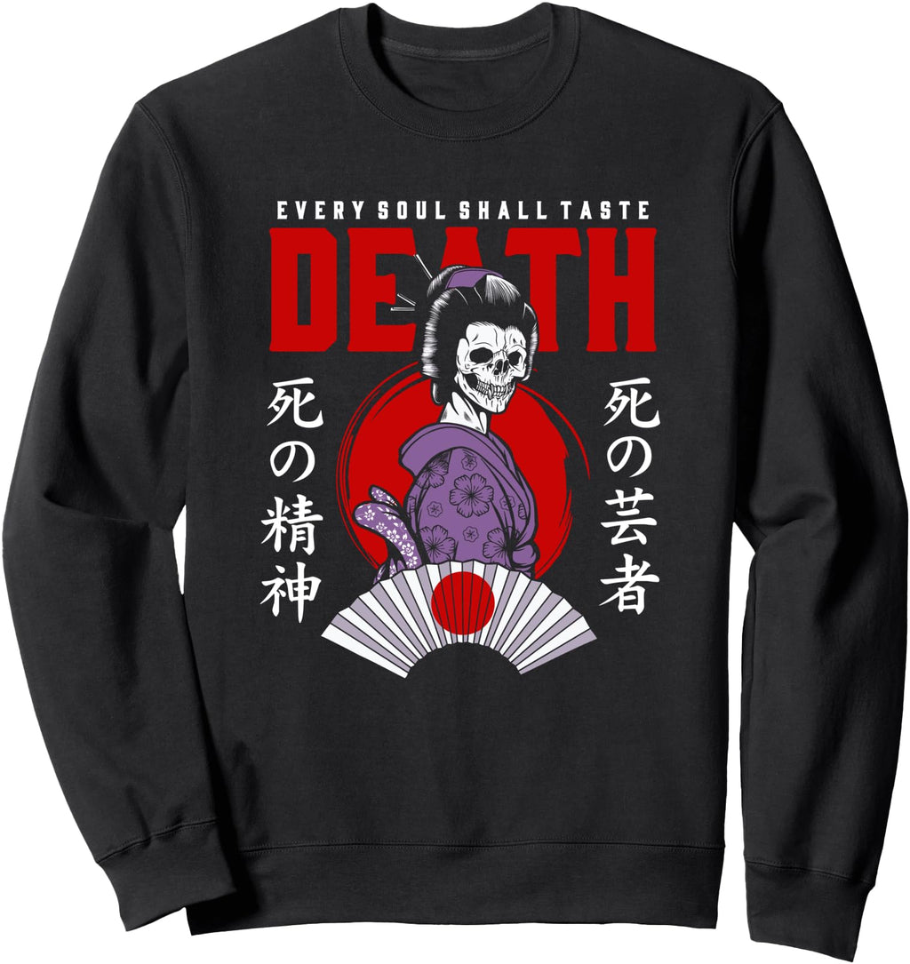 Exclusive Skeleton Geisha Skull Goth T-Shirt - Unique Graphic Men Women - T-Shirt, Sweatshirt, Hoodie
