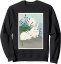 Handcrafted Rabbits Fullmoon Ohara Koson T-Shirt - Custom Art Print Unisex - T-Shirt, Sweatshirt, Hoodie