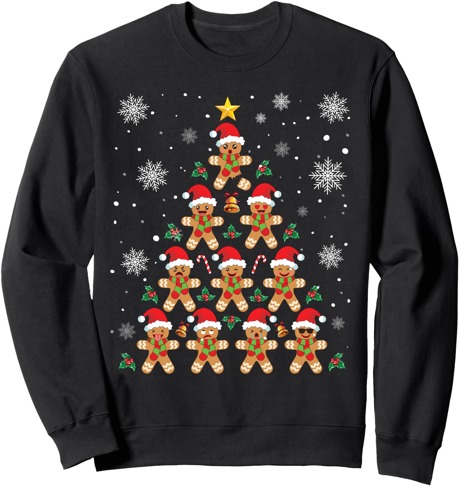 Gingerbread Tree Gingerbread Sweatshirt - Casual Everyday Wear for Adults - T-Shirt, Sweatshirt, Hoodie
