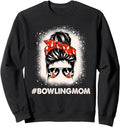 Authentic Bowling Mom Messy Bun T-Shirt - Graphic Print for Adults - T-Shirt, Sweatshirt, Hoodie