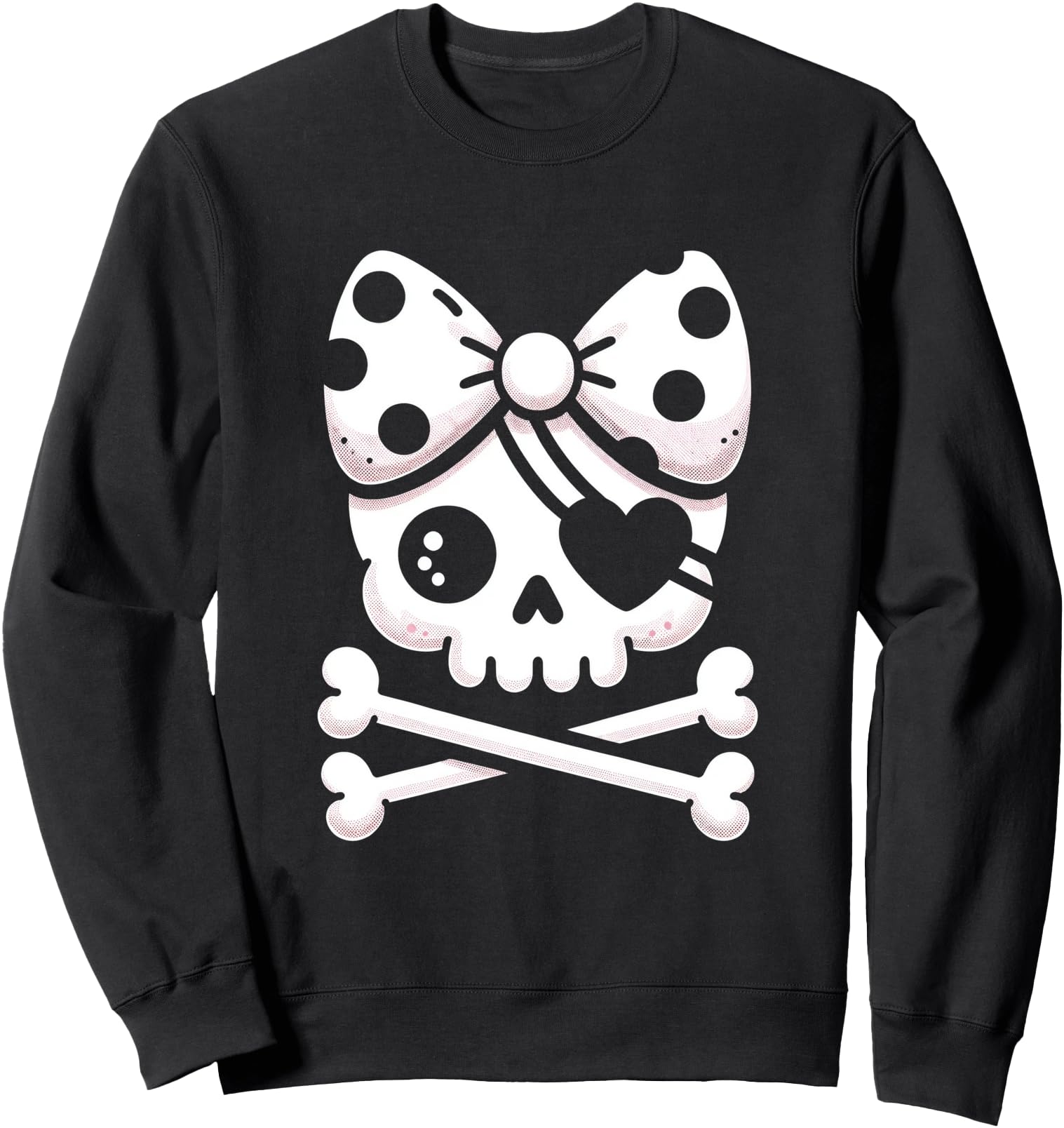 Skull Bow And Cross Bone Tie Pirate Rare Sweatshirt - Unique Graphic Unisex - T-Shirt, Sweatshirt, Hoodie