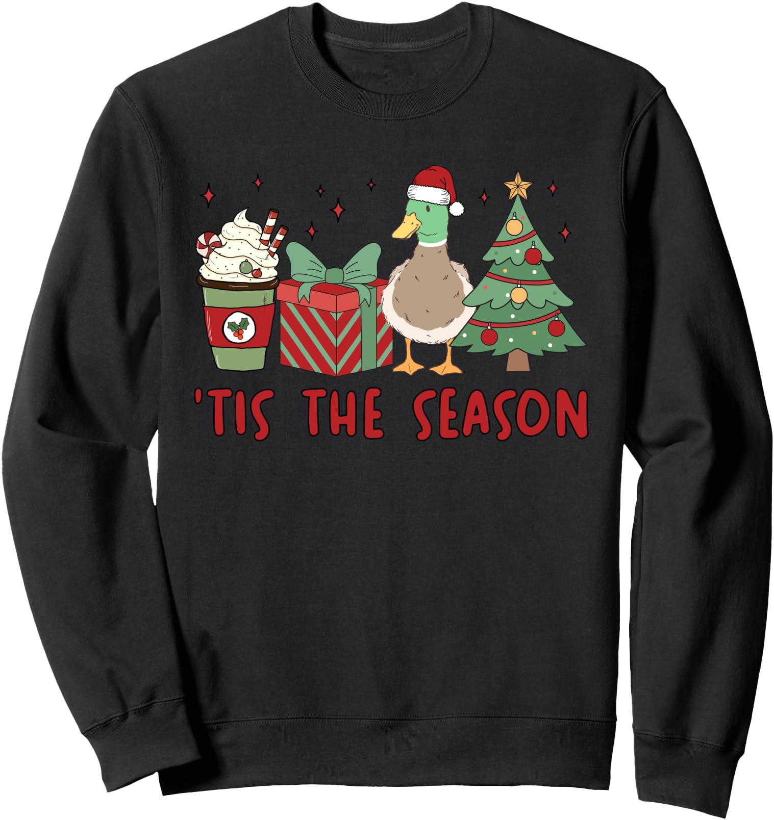 Exclusive Mallard Duck Tis Season Winter Hoodie - Trendy Graphic Men Women - T-Shirt, Sweatshirt, Hoodie