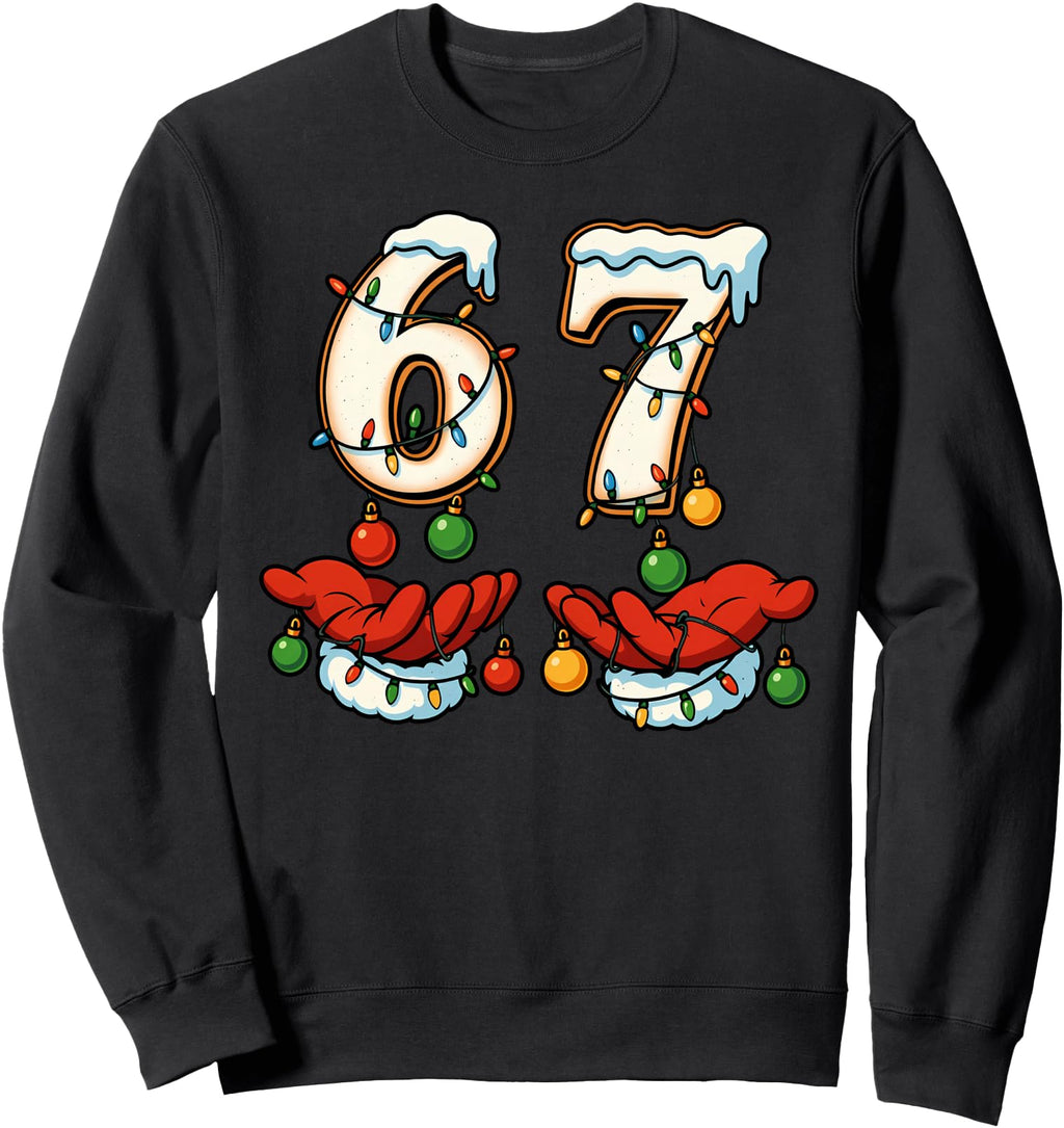 Six Seven 67 Meme 6 7 Elf Santa T-Shirt - Fun Novelty Design Unisex - T-Shirt, Sweatshirt, Hoodie