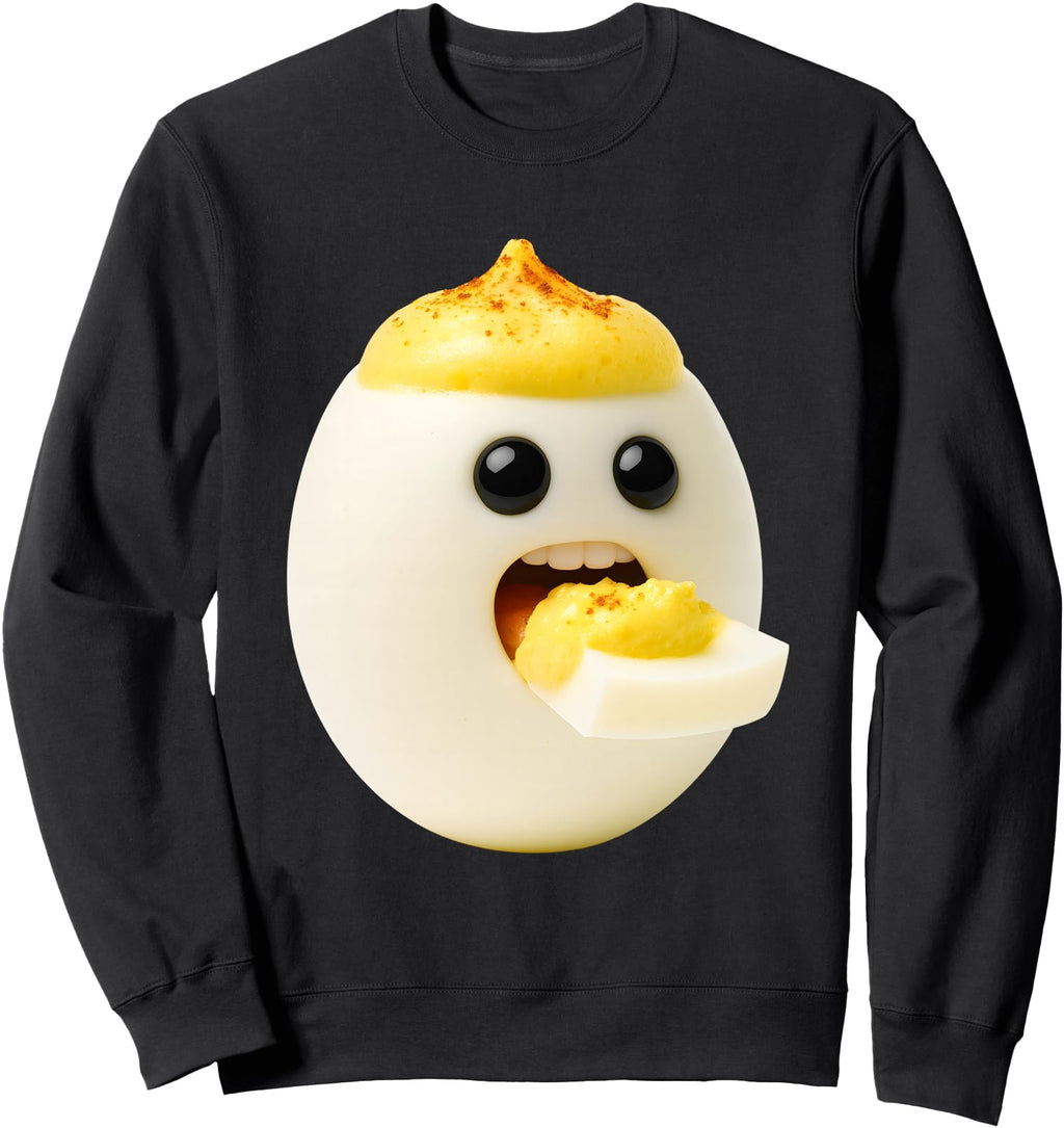 Deviled Egg Eating Itself Meme Sweatshirt - Aesthetic Graphic Men Women - T-Shirt, Sweatshirt, Hoodie