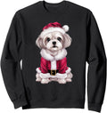 Authentic Maltese Dog Santa Santa T-Shirt - Fun Novelty Design for Adults - T-Shirt, Sweatshirt, Hoodie