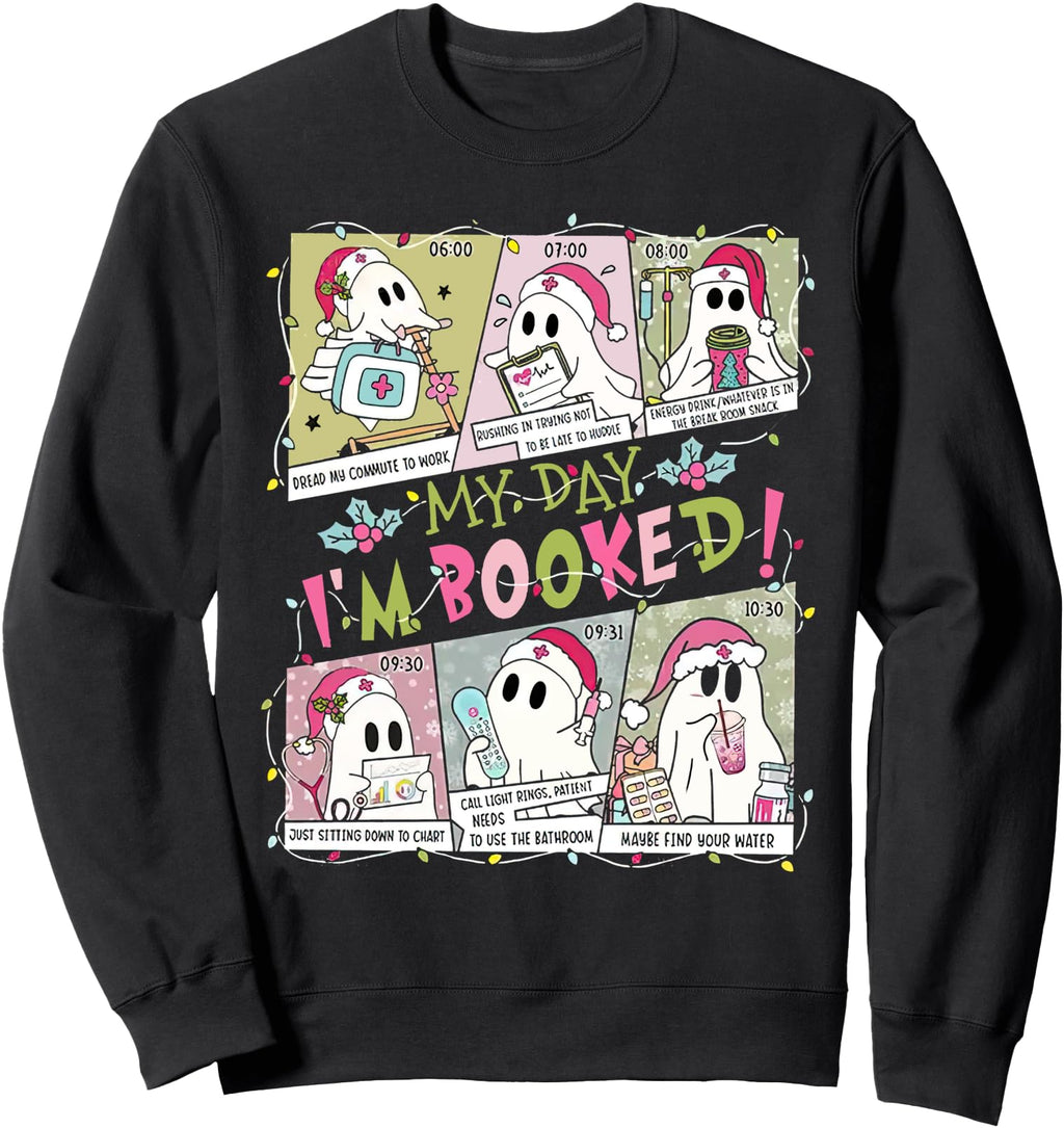 Exclusive My Day I M Booked Ghost Hoodie - Custom Art Print for Adults - T-Shirt, Sweatshirt, Hoodie