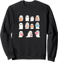 Original Halloween Ghosts Reading Sweatshirt - Graphic Print Men Women - T-Shirt, Sweatshirt, Hoodie