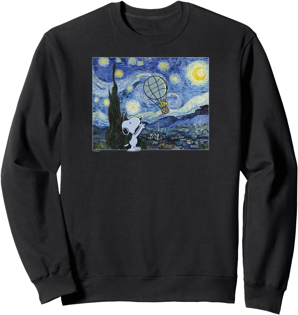 Exclusive Starry Night Snoopy Sweatshirt - Graphic Print for Adults - T-Shirt, Sweatshirt, Hoodie