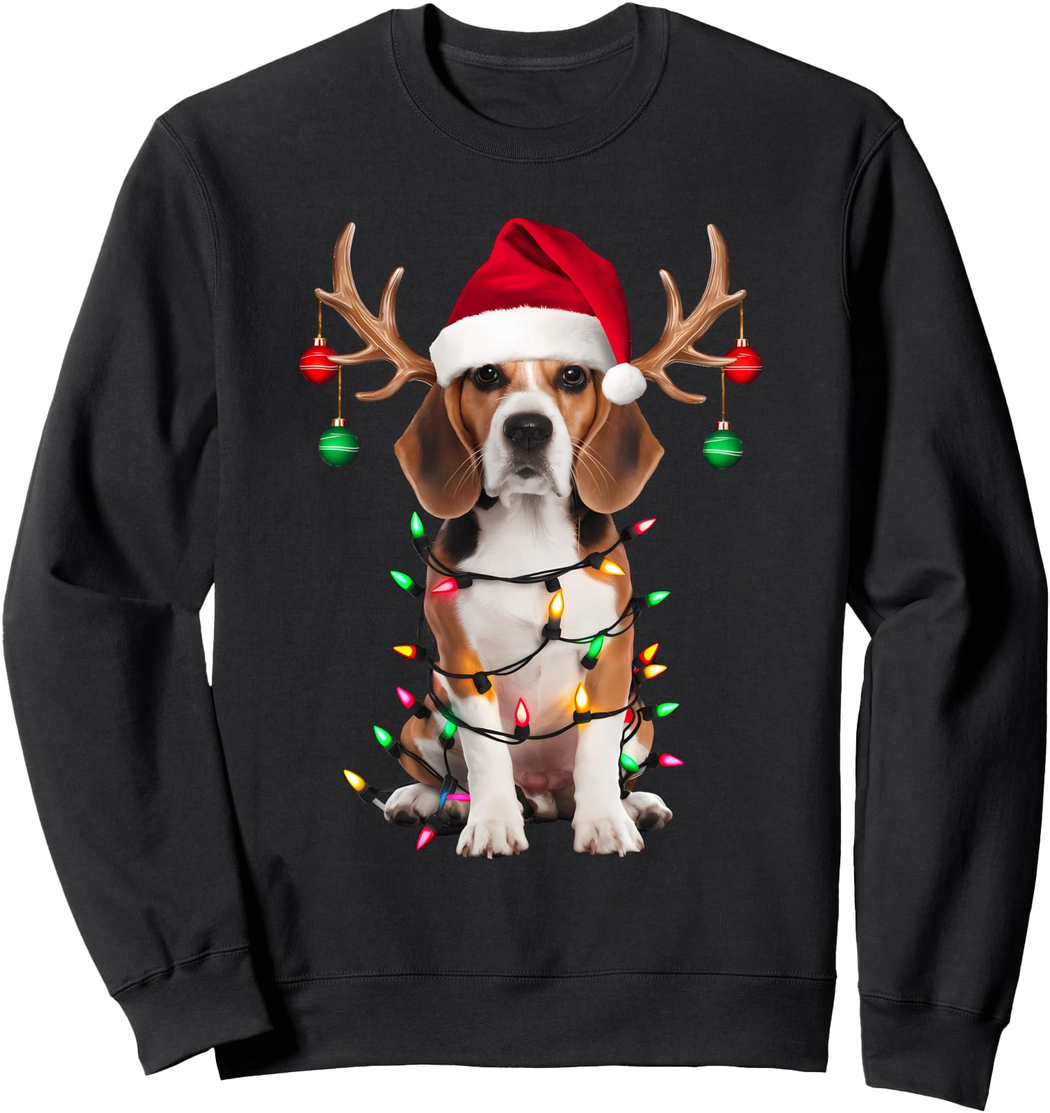 Beagle Tree Beagle Santa Hat Gifts T-Shirt - Aesthetic Graphic Men Women - T-Shirt, Sweatshirt, Hoodie