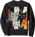Exclusive Mid Century Modern Cats T-Shirt - Minimalist Print for Adults - T-Shirt, Sweatshirt, Hoodie