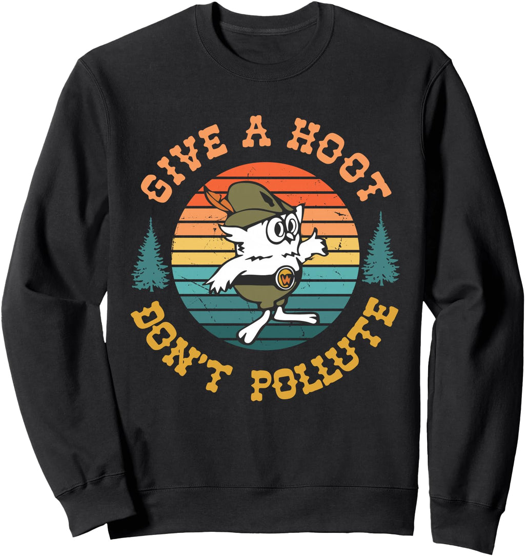 Give Hoot Don T Pollute Rare T-Shirt - Novelty Apparel Men Women - T-Shirt, Sweatshirt, Hoodie