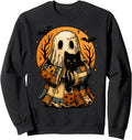 Spooky Patchwork Ghost Black Cat Halloween T-Shirt - Trendy Graphic Unisex - T-Shirt, Sweatshirt, Hoodie