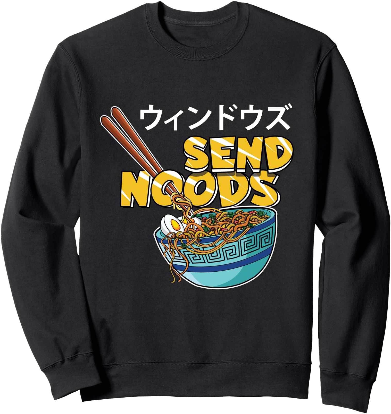 Exclusive Send Noods Ramen Anime Sweatshirt - Custom Art Print Unisex - T-Shirt, Sweatshirt, Hoodie