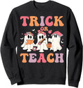 Authentic Trick Or Teach Groovy T-Shirt - Fun Novelty Design Unisex - T-Shirt, Sweatshirt, Hoodie