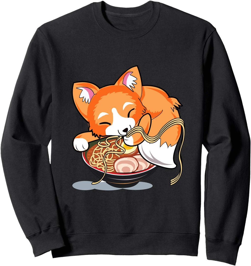 Original Ramen Noodles Fox Kawaii Hoodie - Casual Everyday Wear for Adults - T-Shirt, Sweatshirt, Hoodie