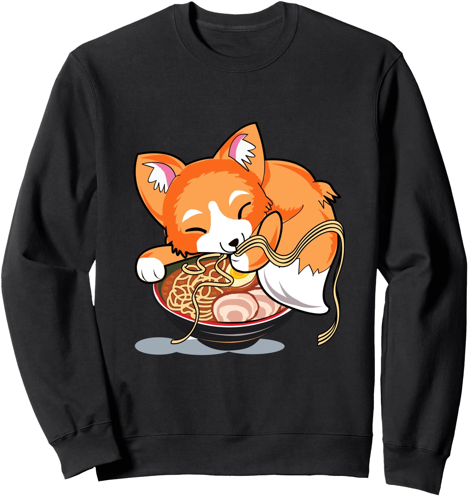 Original Ramen Noodles Fox Kawaii Hoodie - Casual Everyday Wear for Adults - T-Shirt, Sweatshirt, Hoodie