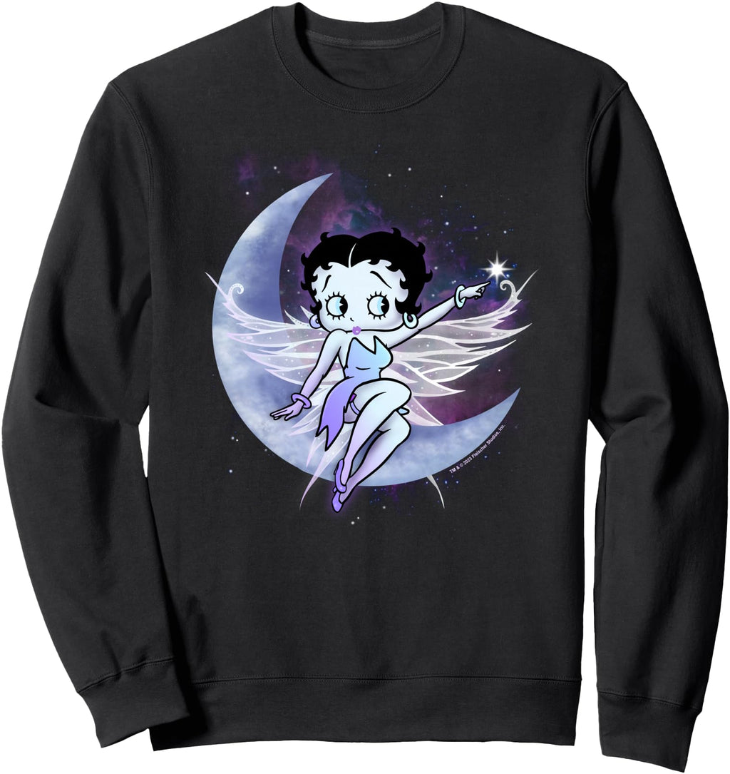 Handcrafted Betty Boop Moon And Star T-Shirt - Casual Everyday Wear Unisex - T-Shirt, Sweatshirt, Hoodie
