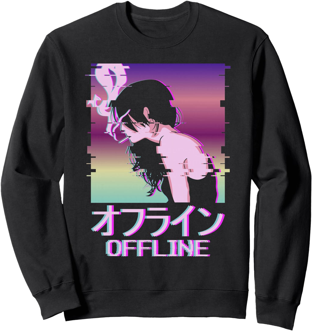 Offline Japanese Vaporwave Alt Indie T-Shirt - Minimalist Print for Adults - T-Shirt, Sweatshirt, Hoodie