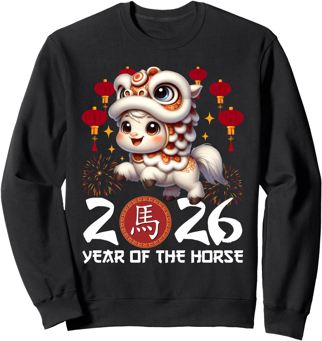 Year Horse 2026 Chinese Lunar New T-Shirt - Casual Everyday Wear Unisex - T-Shirt, Sweatshirt, Hoodie