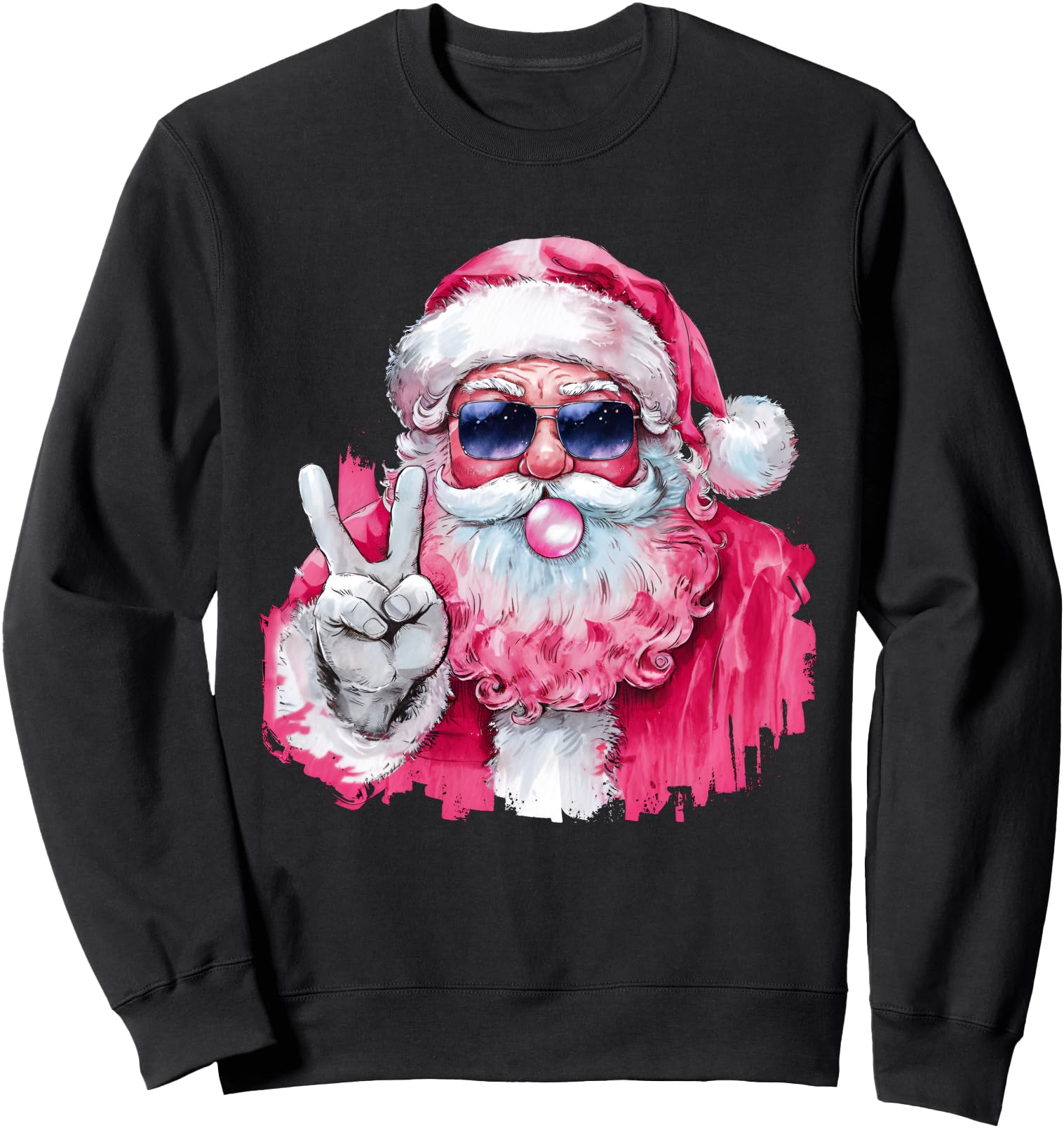 Handcrafted Santa Blowing Bubble Santa T-Shirt - Aesthetic Graphic Unisex - T-Shirt, Sweatshirt, Hoodie