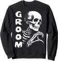 Exclusive Spooky Groom Skeleton Hands T-Shirt - Minimalist Print Unisex - T-Shirt, Sweatshirt, Hoodie