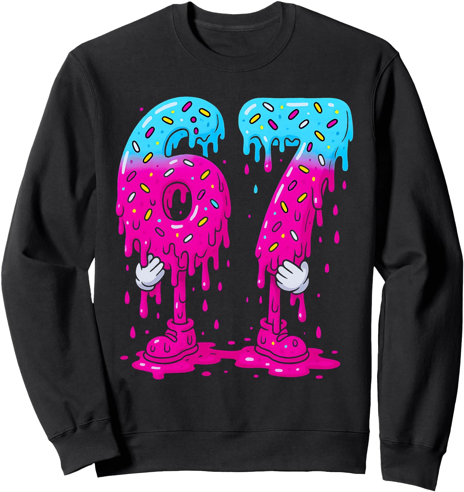 Six Seven Ice Cream Drip Sports T-Shirt - Casual Everyday Wear for Adults - T-Shirt, Sweatshirt, Hoodie