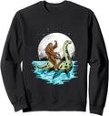 Authentic Bigfoot Sasquatch Riding Loch T-Shirt - Graphic Print Unisex - T-Shirt, Sweatshirt, Hoodie