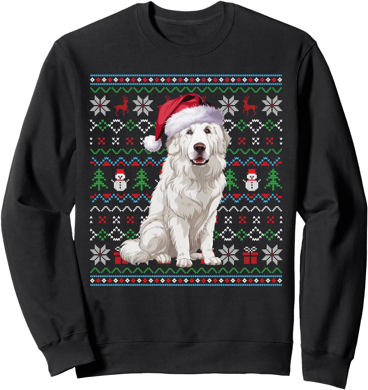Ugly Great Pyrenees Dog Lovers Santa T-Shirt - Novelty Apparel for Adults - T-Shirt, Sweatshirt, Hoodie