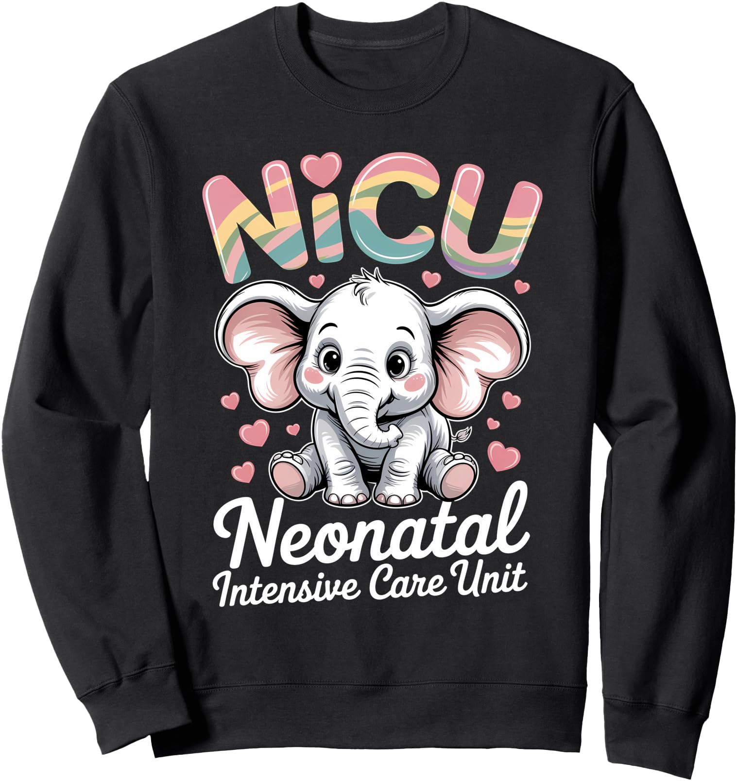Handcrafted Elephant Nurse Nicu Team Rn T-Shirt - Trendy Graphic Unisex - T-Shirt, Sweatshirt, Hoodie