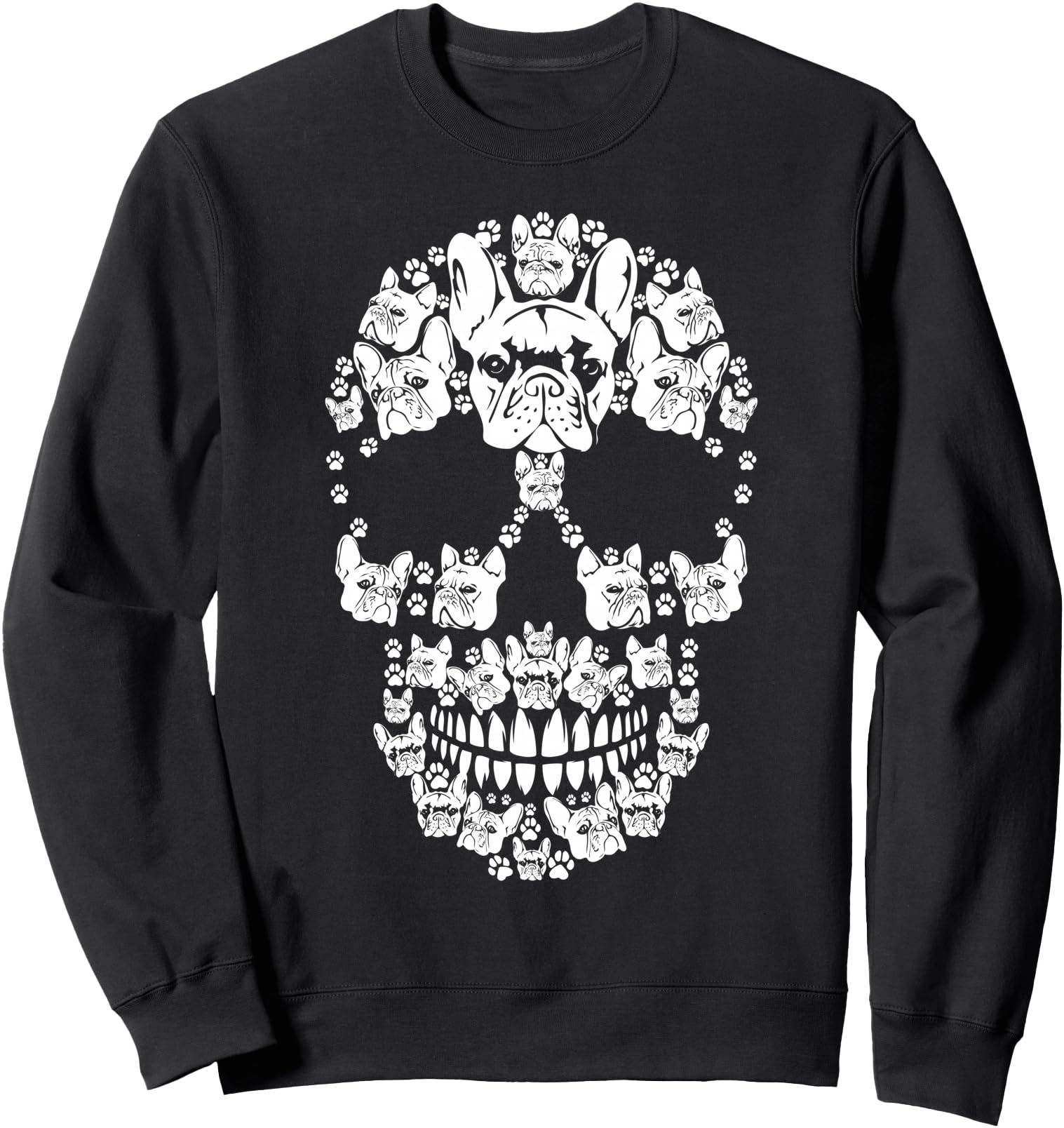 Authentic Skull French Bulldog T-Shirt - Novelty Apparel Men Women - T-Shirt, Sweatshirt, Hoodie
