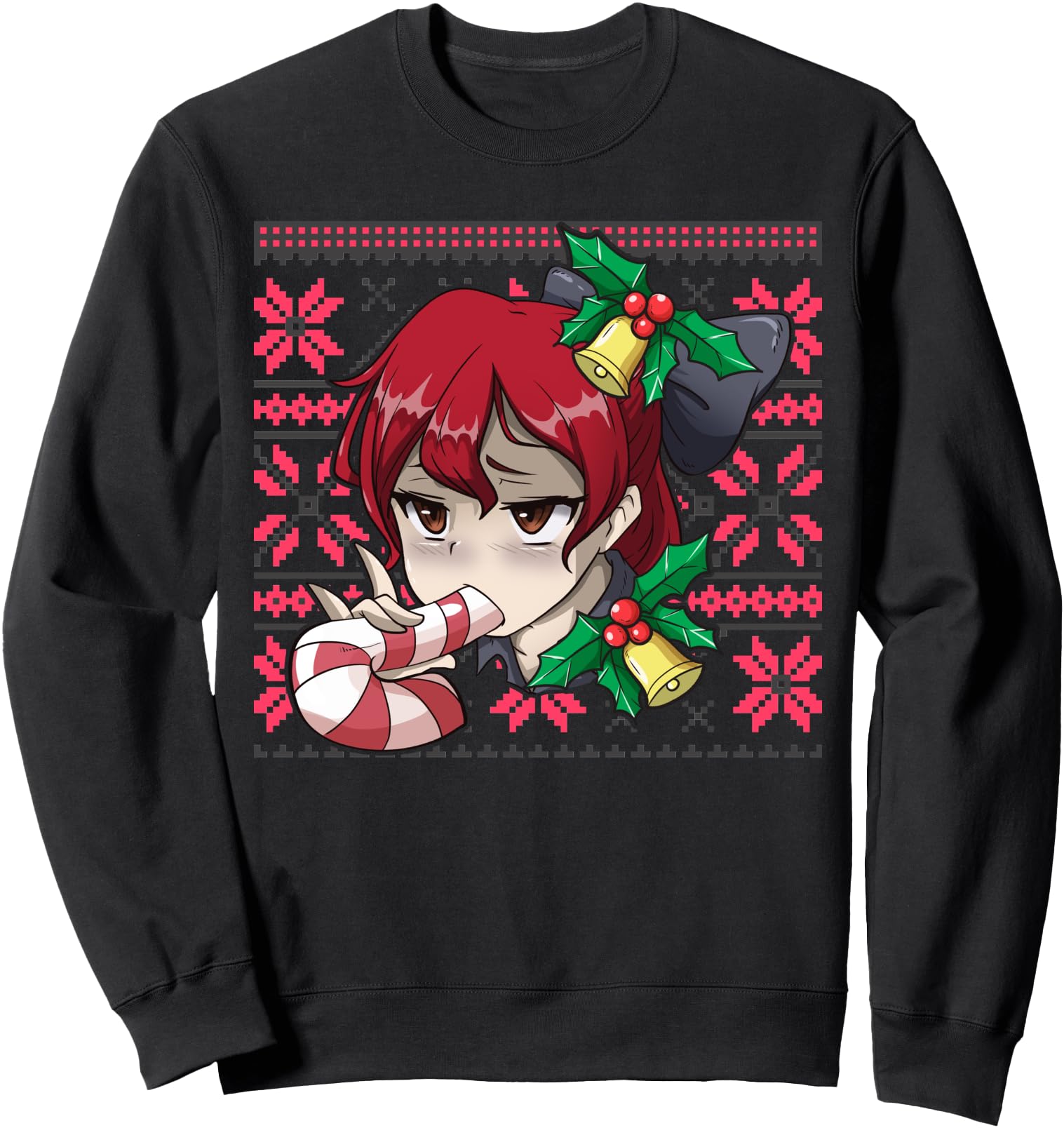 Handcrafted Ugly Otaku Ahegao Ecchi Hoodie - Aesthetic Graphic Men Women - T-Shirt, Sweatshirt, Hoodie