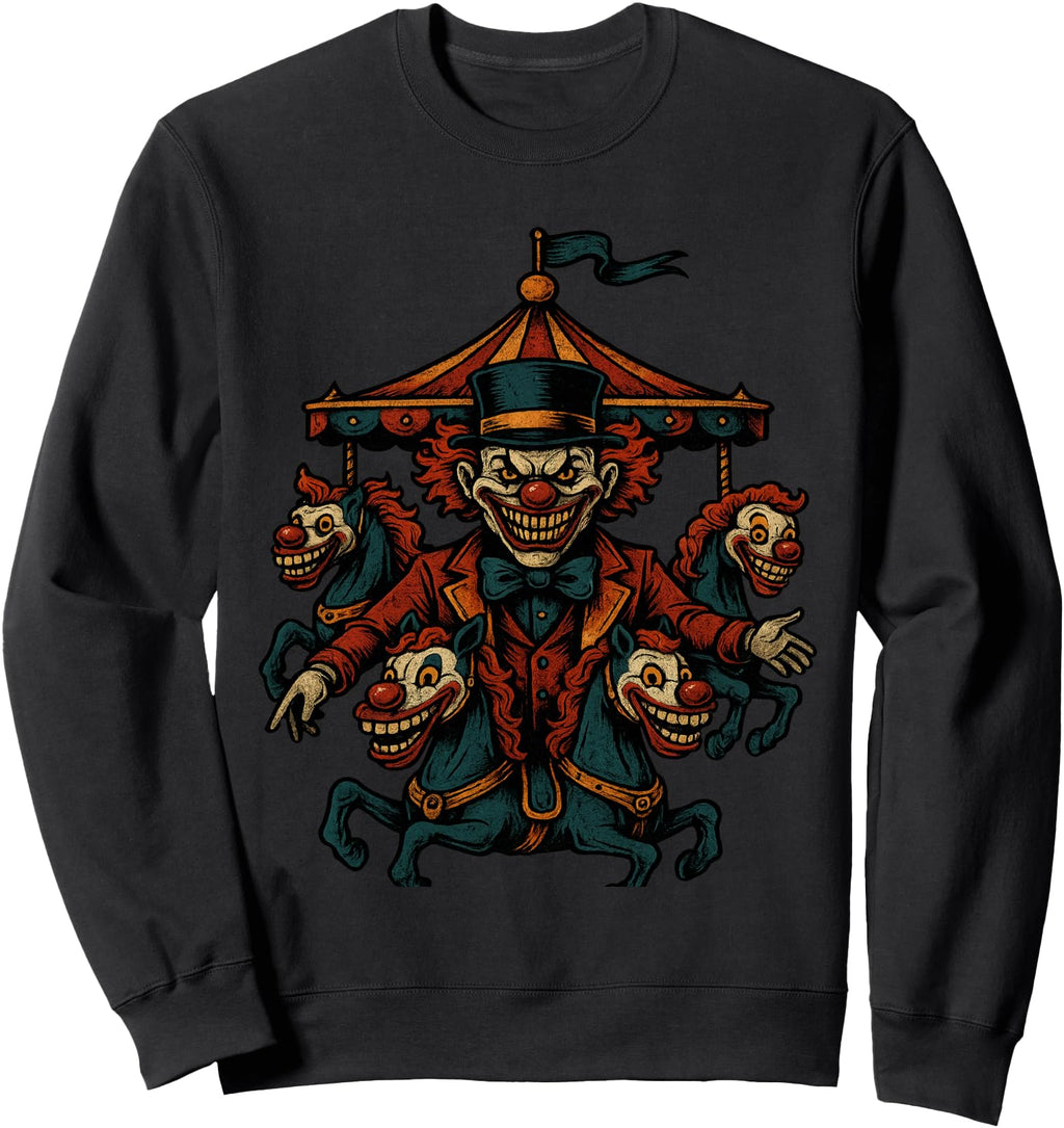Authentic Creepy Clown Haunted T-Shirt - Aesthetic Graphic Men Women - T-Shirt, Sweatshirt, Hoodie