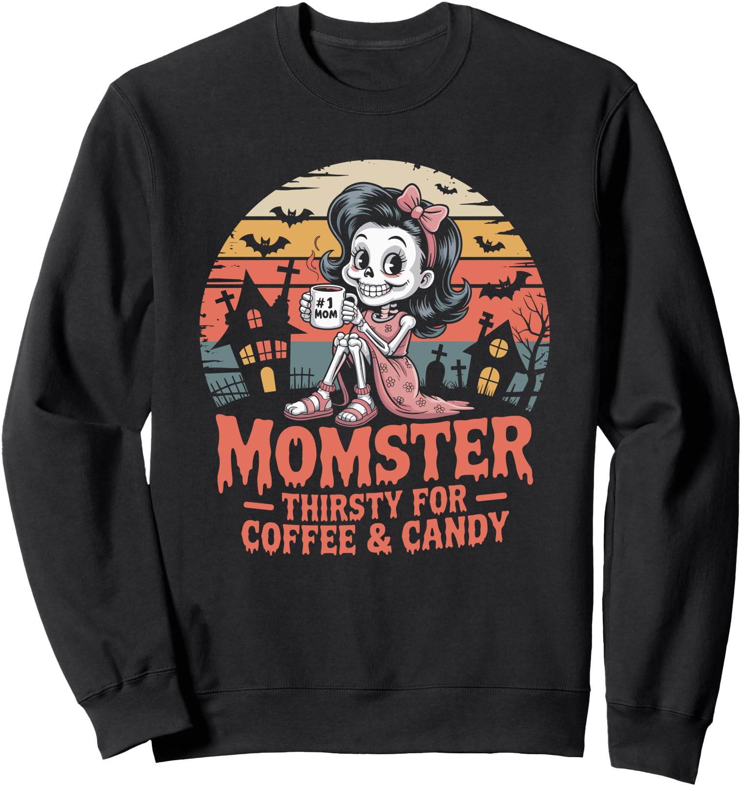 Authentic Momster Halloween Mom T-Shirt - Unique Graphic Men Women - T-Shirt, Sweatshirt, Hoodie