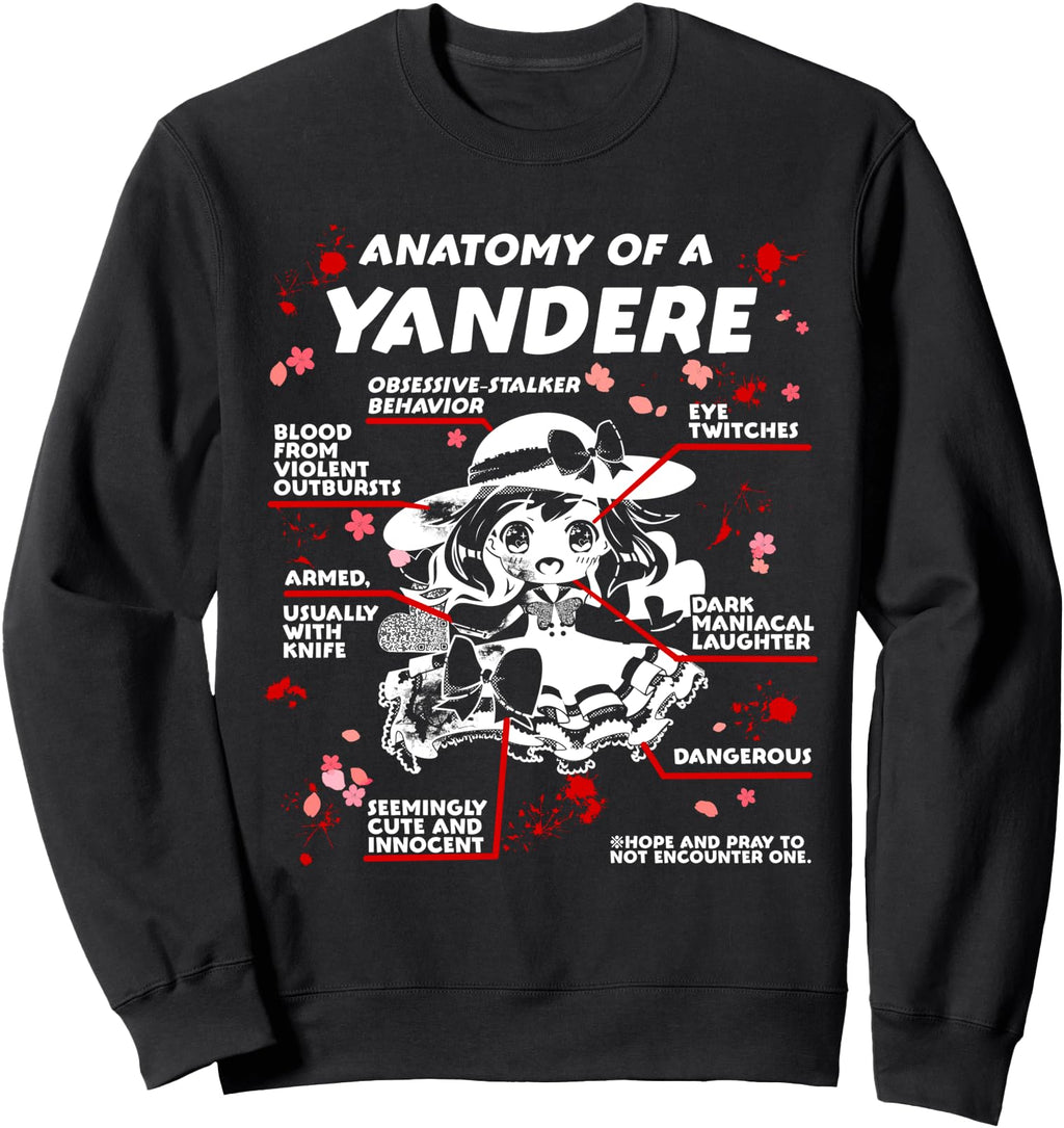 Exclusive Anatomy Yandere Kawaii Sweatshirt - Unique Graphic Unisex - T-Shirt, Sweatshirt, Hoodie