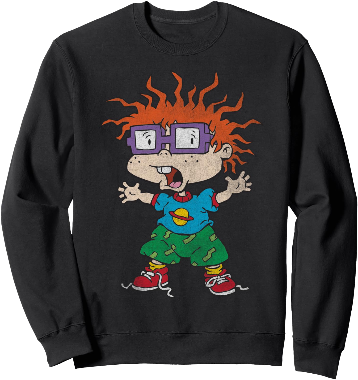 Exclusive Rugrats Surprised Chuckie Hoodie - Novelty Apparel Unisex - T-Shirt, Sweatshirt, Hoodie