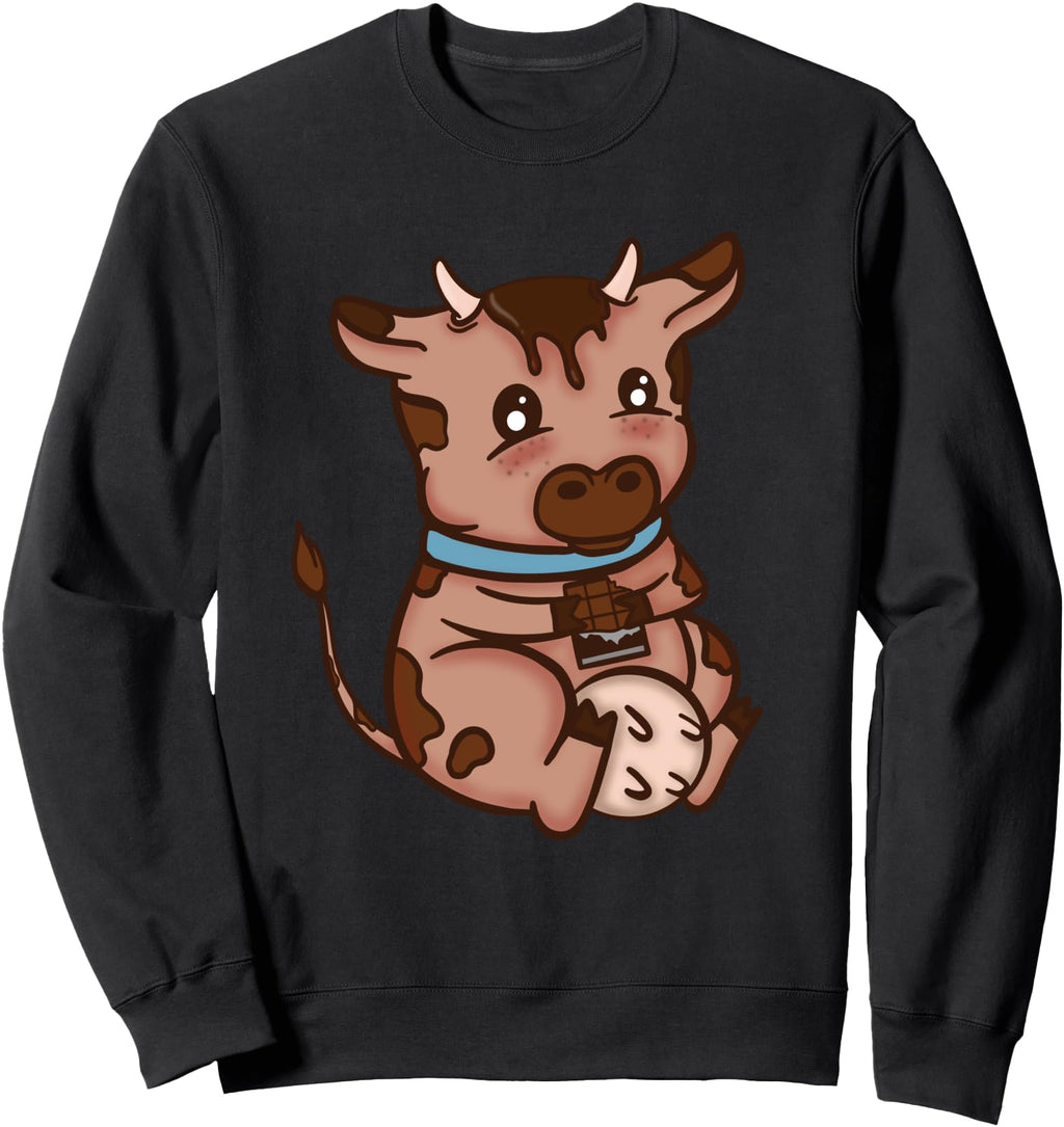 Chocolate Milk Kawaii Cow Japanese T-Shirt - Streetwear Style for Adults - T-Shirt, Sweatshirt, Hoodie