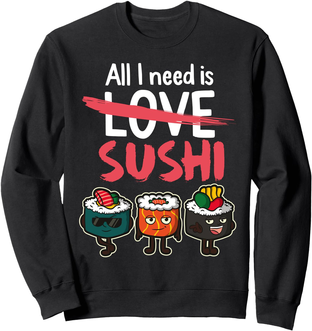 Original Japanese Anime Kawaii Sushi Love T-Shirt - Graphic Print Unisex - T-Shirt, Sweatshirt, Hoodie