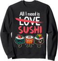 Original Japanese Anime Kawaii Sushi Love T-Shirt - Graphic Print Unisex - T-Shirt, Sweatshirt, Hoodie