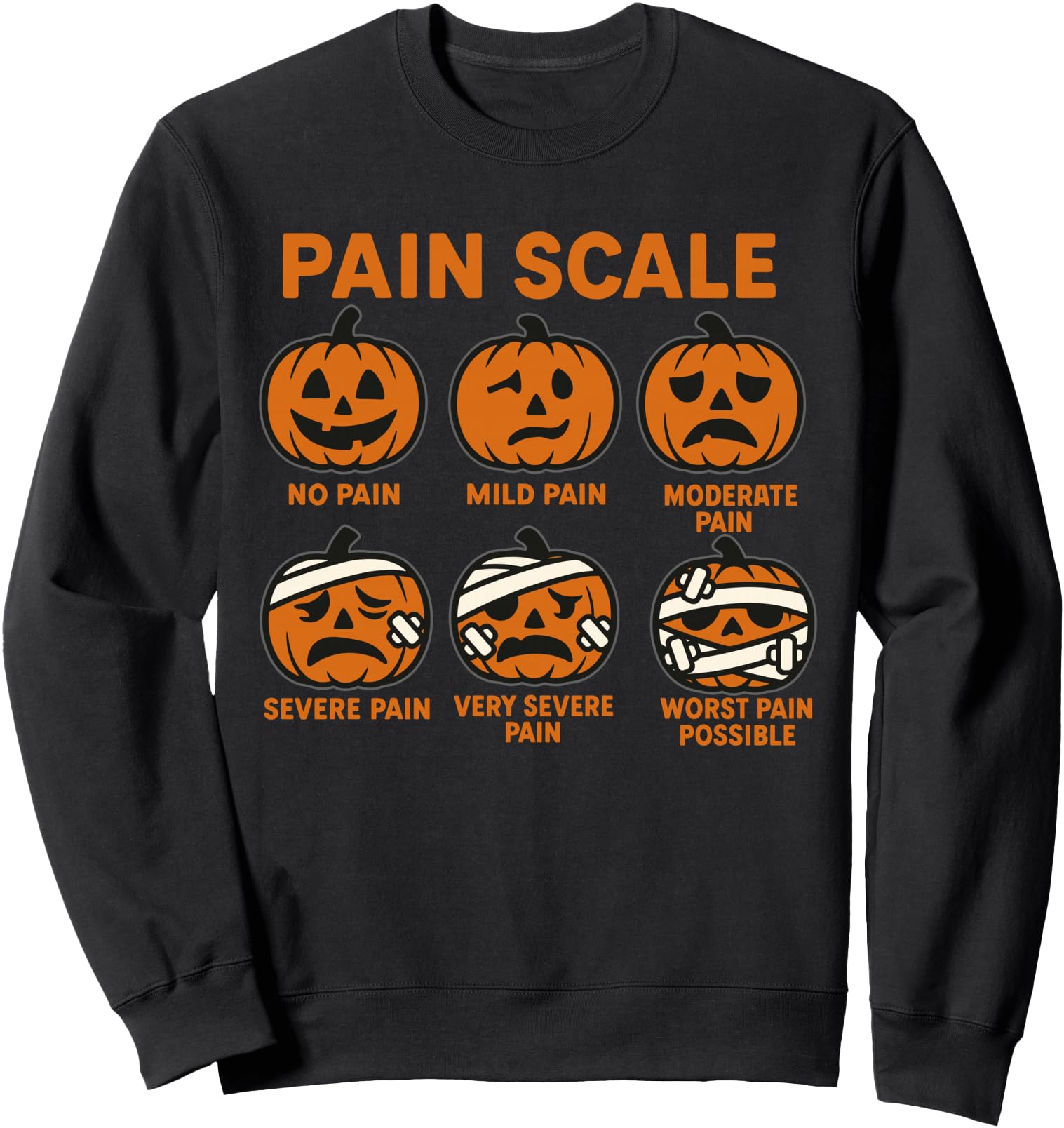 Exclusive Nurse Pain Scale Halloween T-Shirt - Custom Art Print Men Women - T-Shirt, Sweatshirt, Hoodie