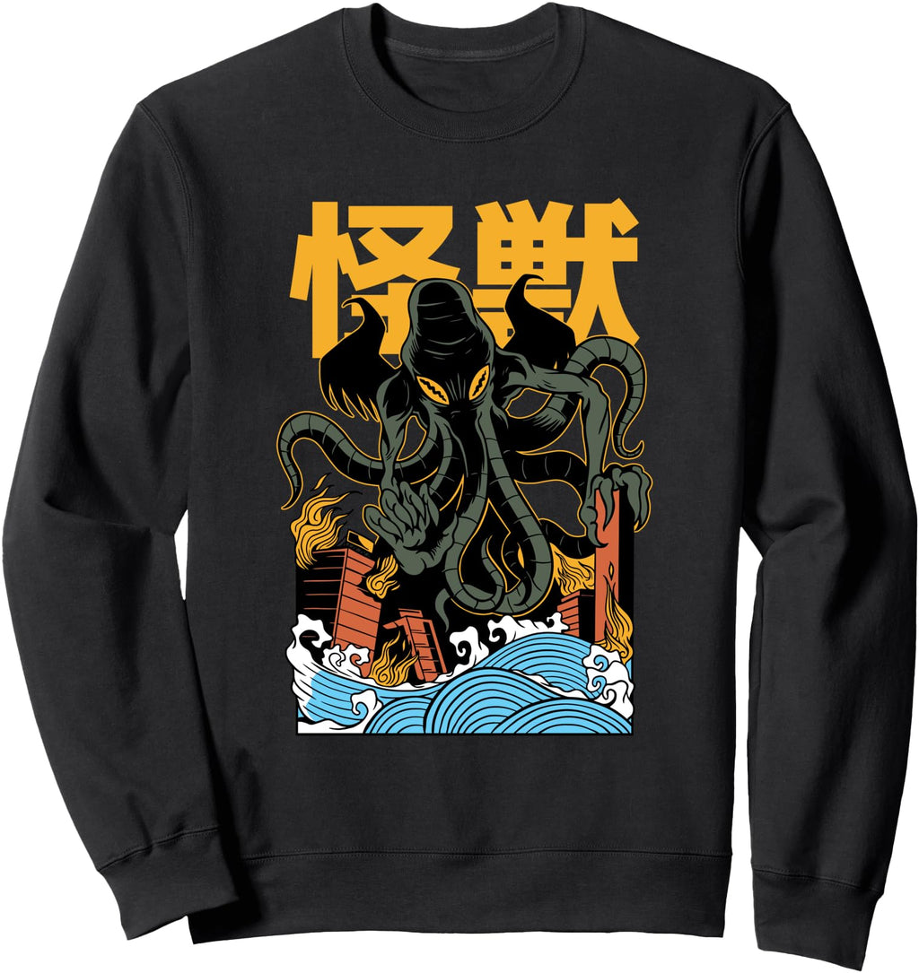 Authentic Japanese Kaiju Cthulhu T-Shirt - Custom Art Print for Adults - T-Shirt, Sweatshirt, Hoodie
