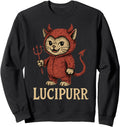Original Lucipurr Cat Devil Halloween T-Shirt - Graphic Print Men Women - T-Shirt, Sweatshirt, Hoodie