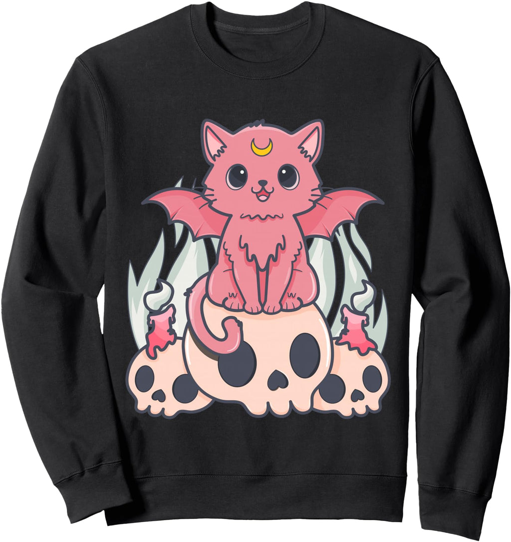 Authentic Kawaii Pastel Goth Creepy Demon Hoodie - Unique Graphic Unisex - T-Shirt, Sweatshirt, Hoodie