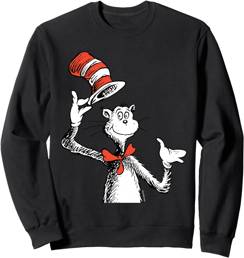 Original Cat Hat Hat S Off Officially Sweatshirt - Trendy Graphic Unisex - T-Shirt, Sweatshirt, Hoodie