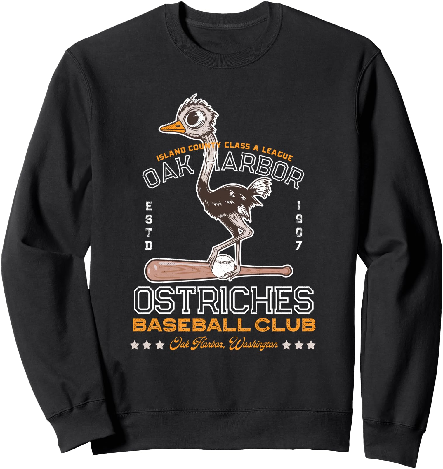 Exclusive Oak Harbor Ostriches Hoodie - Fun Novelty Design for Adults - T-Shirt, Sweatshirt, Hoodie