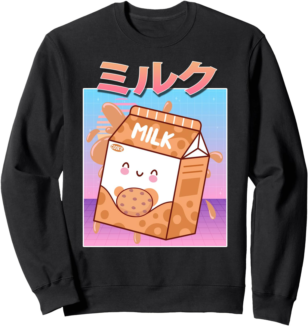 Cookie Milk Shake 90S Japanese Sweatshirt - Aesthetic Graphic for Adults - T-Shirt, Sweatshirt, Hoodie