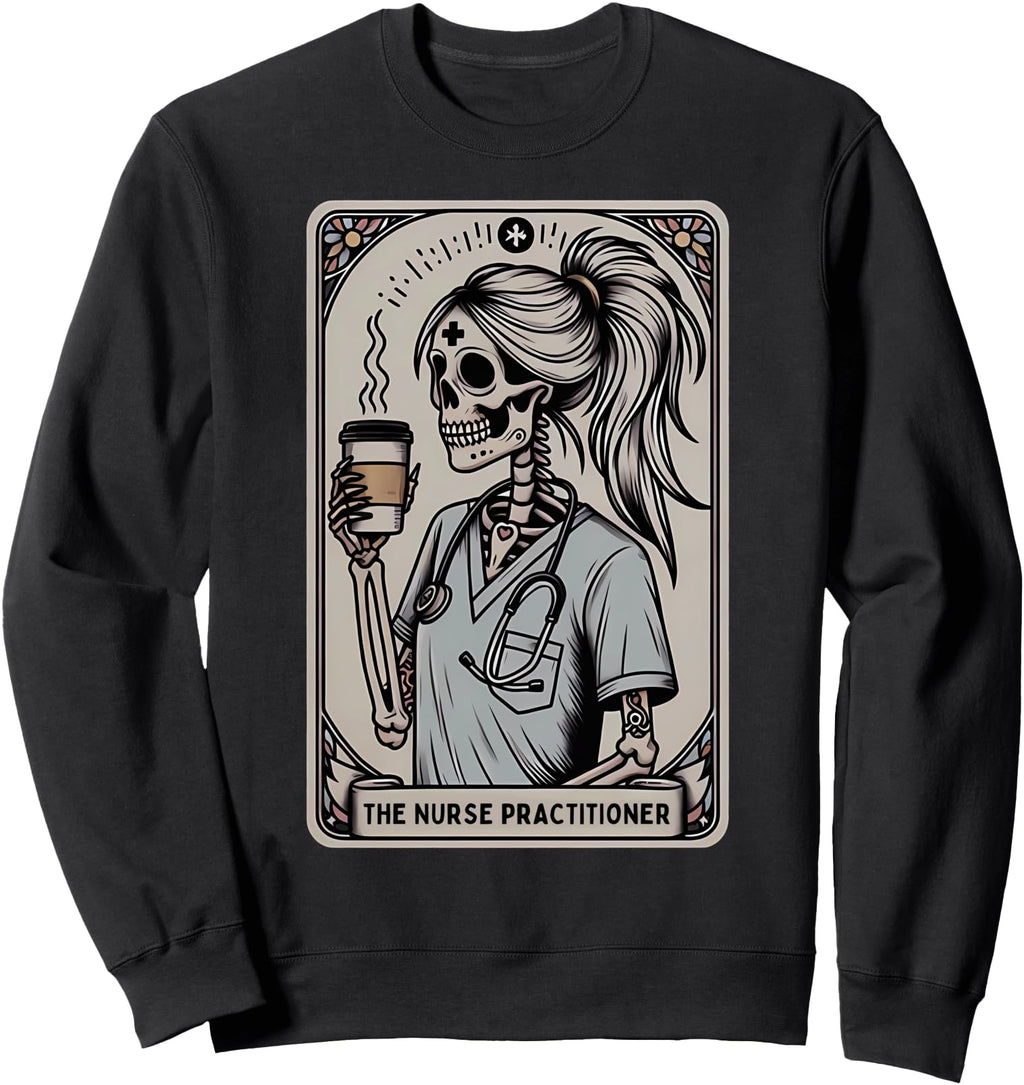 Nurse Practitioner Tarot Card Hoodie - Casual Everyday Wear Unisex - T-Shirt, Sweatshirt, Hoodie
