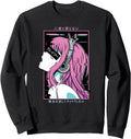 Aesthetic Vaporwave Crazy Waifu Anime Hoodie - Trendy Graphic Men Women - T-Shirt, Sweatshirt, Hoodie