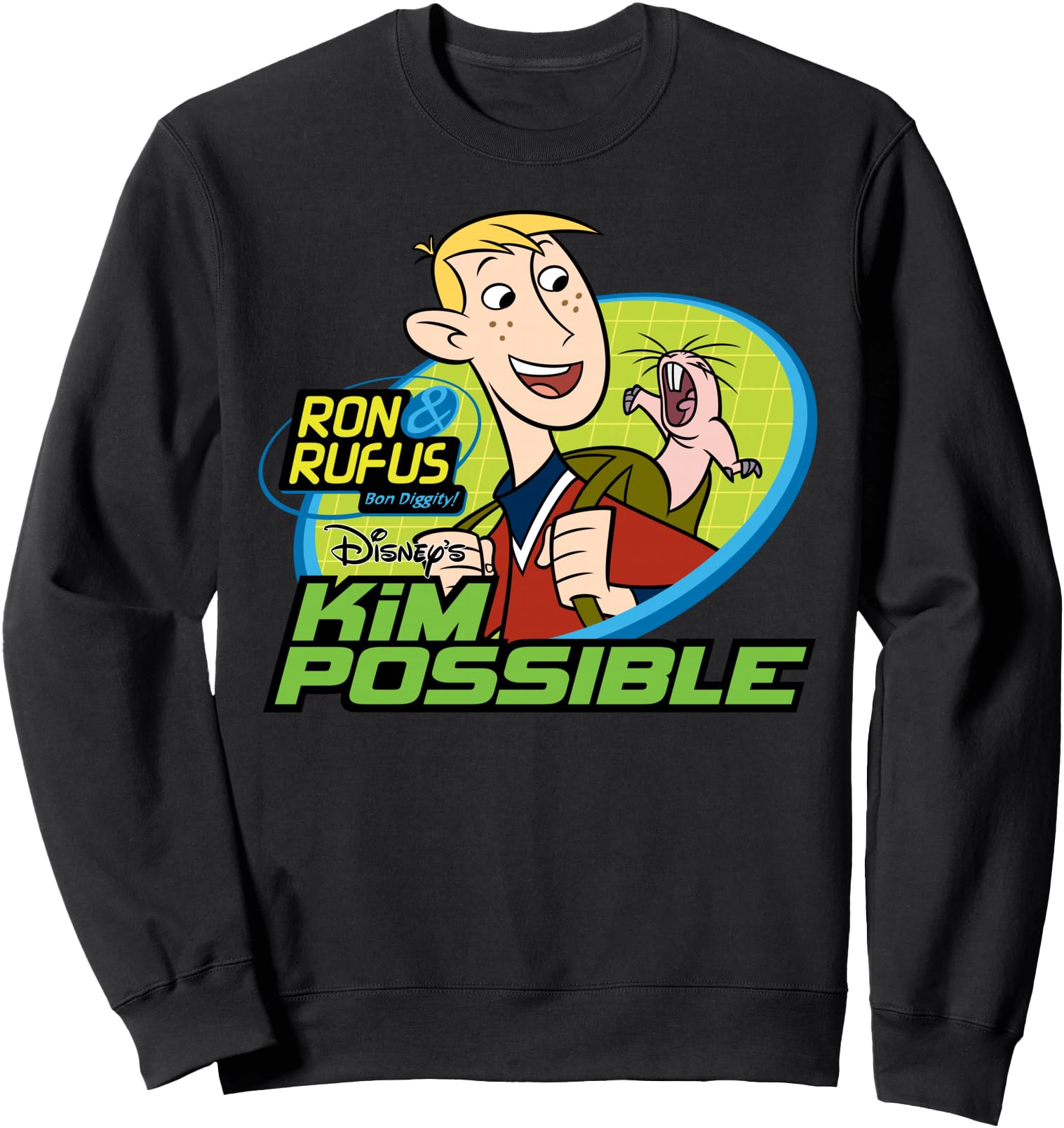 Kim Possible Ron And Rufus Bon Diggity T-Shirt - Trendy Graphic for Adults - T-Shirt, Sweatshirt, Hoodie